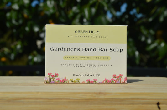 GREEN LILLY Gardener’s Hand Soap – Exfoliating Deep-Clean Bar (4 oz) - 3 pack